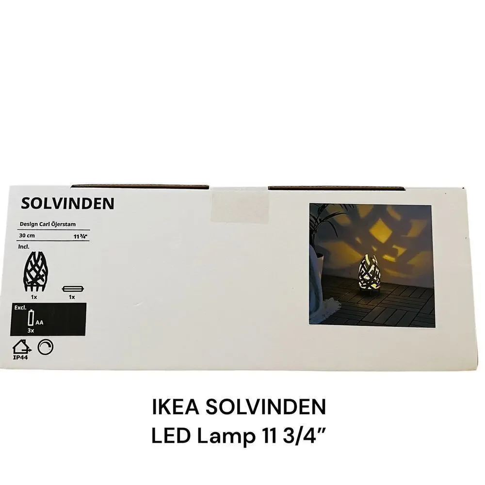 IKEA SOLVINDEN LED Table Lamp, Battery Operated/Outdoor, 11 3/4 